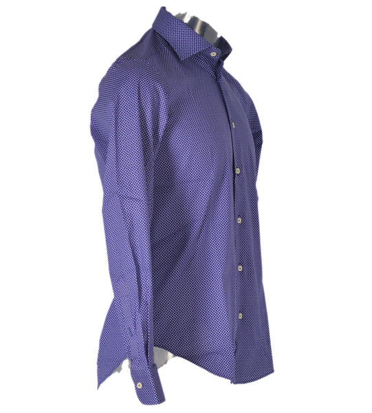 CAMICIA UOMO COTONE MANICA LUNGA SLIM FIT LAVORATA MARCA SPORTING MARE ART.ALFIO