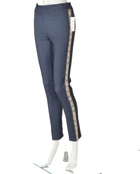 LEGGINGS DONNA ELASTICO BANDA STRETTI MARCA ELMA ART.6039