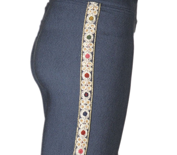 LEGGINGS DONNA ELASTICO BANDA STRETTI MARCA ELMA ART.6039