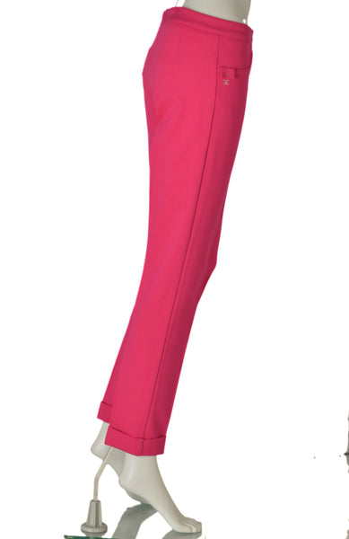 LEGGINGS DONNA ZIP BOTTONE ELASTICO RISVOLTO STRETTO MARCA G.P.C EMANUELA COSTA ART.35343