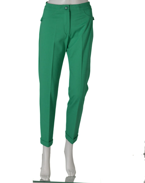 LEGGINGS DONNA ZIP BOTTONE ELASTICO RISVOLTO STRETTO MARCA G.P.C EMANUELA COSTA ART.35343