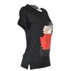 T-SHIRT DONNA MEZZA MANICA GIROCOLLO SPACCHETTI RISVOLTO STAMPA MARCA MAGLIFICIO DI NIBIONNO ART.S615904C