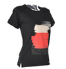 T-SHIRT DONNA MEZZA MANICA GIROCOLLO SPACCHETTI RISVOLTO STAMPA MARCA MAGLIFICIO DI NIBIONNO ART.S615904C