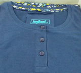 PIGIAMA DONNA LUNGO COTONE ELASTICO BOTTONI POLSINI STAMPA MARCA LORMAR INFIORE ART.BLM650663