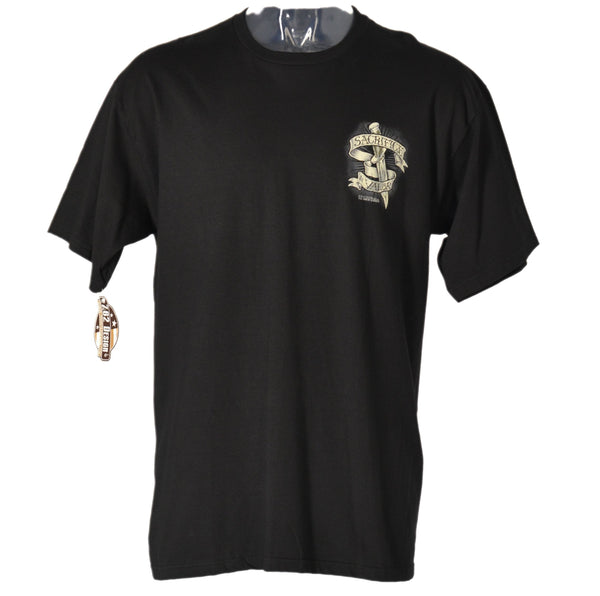 T-SHIRTUOMO COTONE MEZZA MANICA GIROCOLLO STAMPA MARCA 762 DESIGN ART. T271