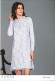 CAMICIA DA NOTTE DONNA TERMO COTONE SERAFINO TASCA FIORI PIZZO MARCA OHANA ART.21176