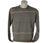 MAGLIONE UOMO GIROCOLLO POLSINI FASCIA RIGHE MARCA 20 TERZI ART.1070/80