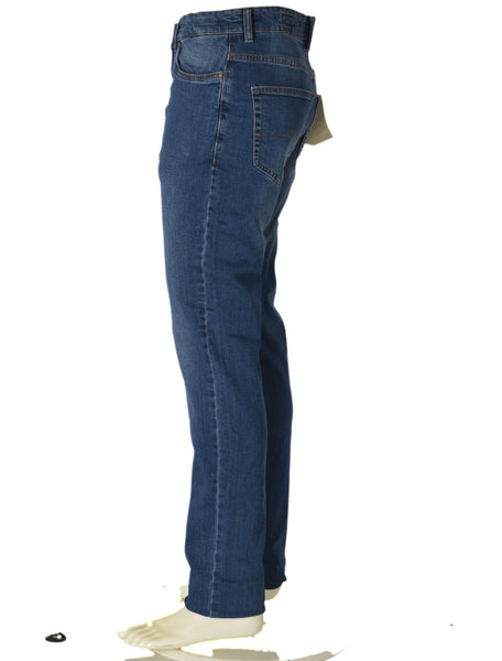 JEANS UOMO ZIP BOTTONE CINQUE TASCHE VITA MEDIA REGOLARE STRETCH MARCA WAMPUM ART.1F87-11704