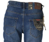 JEANS UOMO ZIP BOTTONE CINQUE TASCHE VITA MEDIA REGOLARE STRETCH MARCA WAMPUM ART.1F87-11704