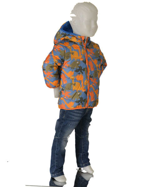 GIUBBETTO IMBOTTITO DINOSAURO ZIP TASCHE CAPPUCCIO MARCA LOSAN ART.2272000AL