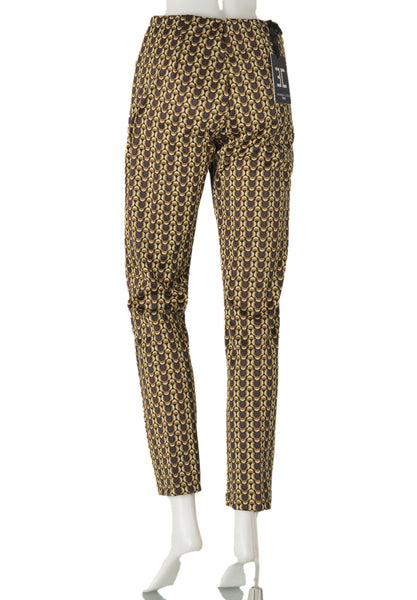 PANTALONI DONNA ELASTICO STRETTI FANTASIA MARCA EMANUELA COSTA ART.35426