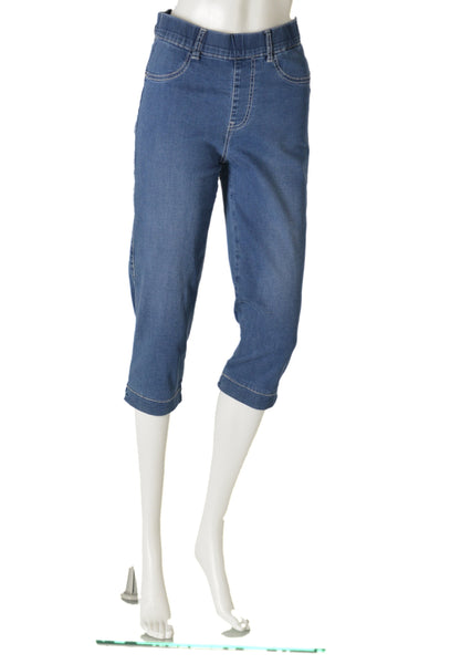 JEGGINGS DONNA ELASTICO TASCHE TRE QUARTI LARGHI STRASS MARCA EMANUELA COSTA ART.EC6482