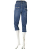 JEGGINGS DONNA ELASTICO TASCHE TRE QUARTI LARGHI STRASS MARCA EMANUELA COSTA ART.EC6482