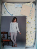 PIGIAMA DONNA RAGAZZA SERAFINO FIORI TERMO COTONE MARCA OHANA ART.21199