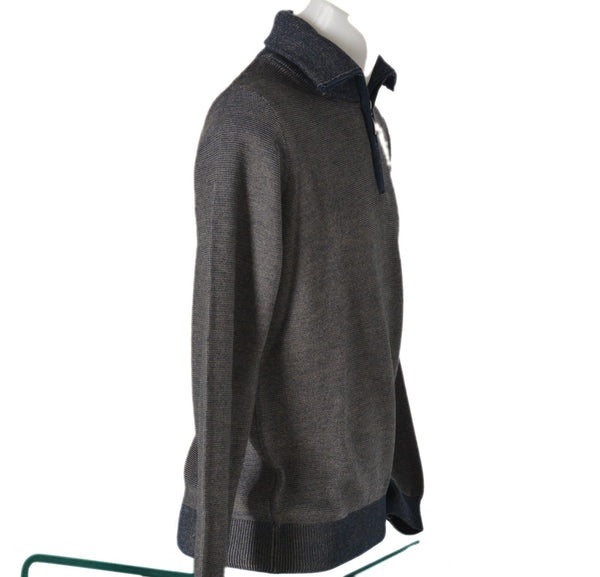 MAGLIONE UOMO MEZZA ZIP POLSINI FASCIA MELANGE MARCA SPORTING MARE ART.1270/30Z