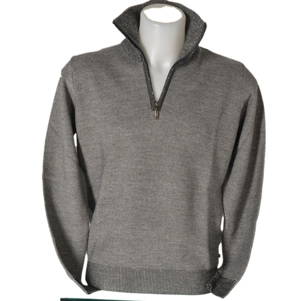 MAGLIONE UOMO MEZZA ZIP POLSINI FASCIA MELANGE MARCA SPORTING MARE ART.1270/30Z