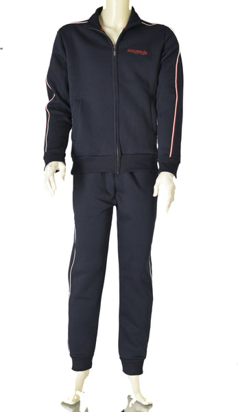 TUTA UOMO ZIP POLSINI FASCIA TASCA COULISSE ELASTICO STAMPA MARCA COVERIART.TF3157
