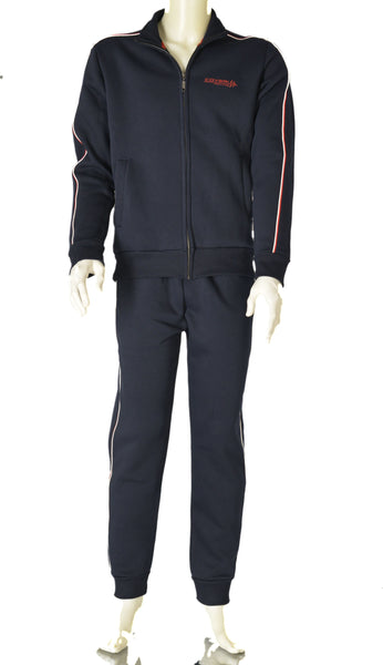 TUTA UOMO ZIP POLSINI FASCIA TASCA COULISSE ELASTICO STAMPA MARCA COVERIART.TF3157