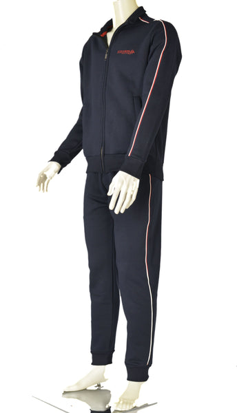 TUTA UOMO ZIP POLSINI FASCIA TASCA COULISSE ELASTICO STAMPA MARCA COVERIART.TF3157