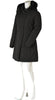GIUBBINO DONNA LUNGO ZIP BOTTONI TASCHE CAPPUCCIO ECOPELLICCIA ECO PIUMA SCIANCRATO MARCA FOUR STREETS ART.T238SP