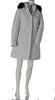GIUBBINO DONNA LUNGO ZIP BOTTONI TASCHE CAPPUCCIO ECOPELLICCIA ECO PIUMA SCIANCRATO MARCA FOUR STREETS ART.T238SP
