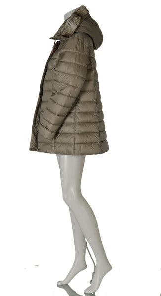 GIACCONE DONNA CONFORMATO ZIP BOTTONI TASCHE COULISSE CAPPUCCIO ECOPELLICCIA MARCA FOUR STREETS ART. T250SP