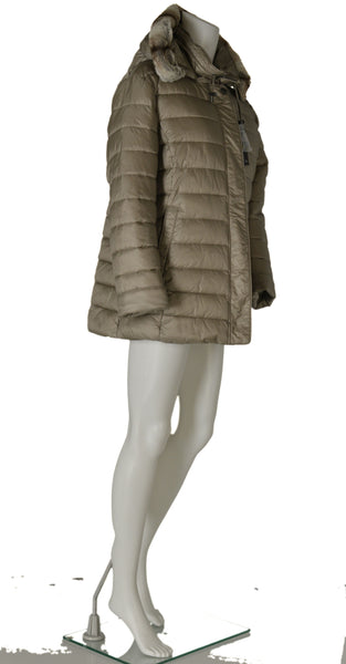 GIACCONE DONNA CONFORMATO ZIP BOTTONI TASCHE COULISSE CAPPUCCIO ECOPELLICCIA MARCA FOUR STREETS ART. T250SP