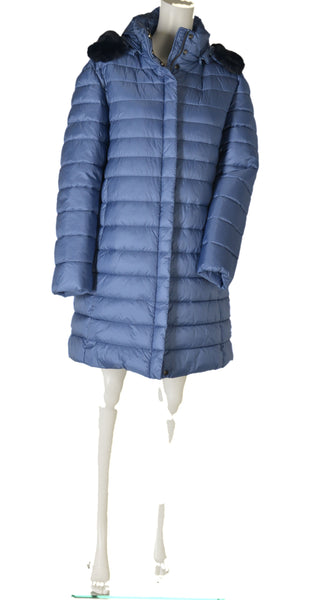 GIACCONE DONNA CONFORMATO ZIP BOTTONI CAPPUCCIO ECOPELLICCIA TASCHE  MARCA FOUR STREETS ART.T251SP