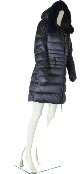 GIACCONE DONNA ZIP TASCHE CAPPUCCIO ECOPELLICCIA COULISSE MARCA FOUR STREETS ART.TB816