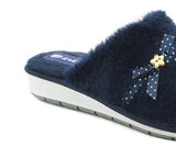 INBLU FURRY SLIPPERS WITH DECORATIVE BOW - LB93