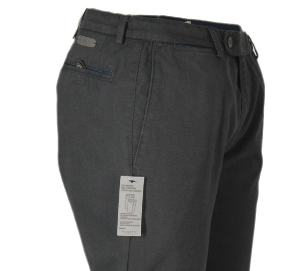 PANTALONE UOMO ZIP BOTTONE TASCHE FRANCESI MICRO FANTASIA BUGATTI ART.1423 26348