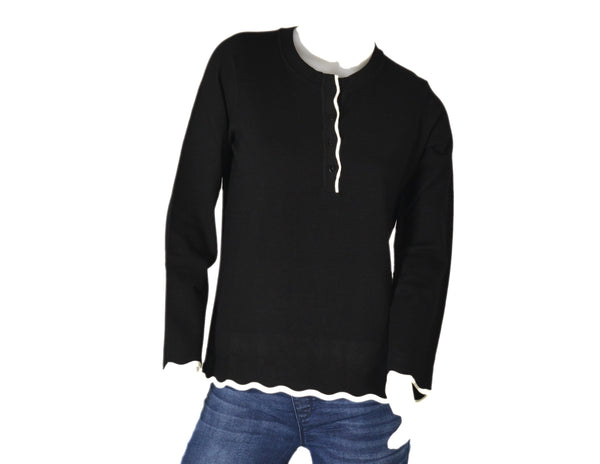 MAGLIONE DONNA GIROCOLLO BOTTONI VISCOSA MARCA RIVA TRICOT ART.S715411