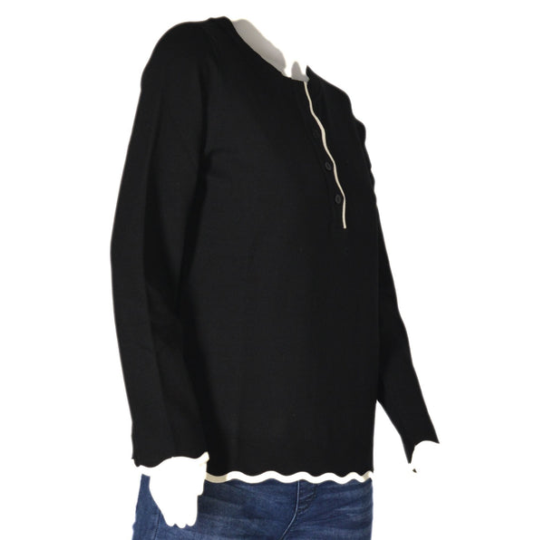 MAGLIONE DONNA GIROCOLLO BOTTONI VISCOSA MARCA RIVA TRICOT ART.S715411