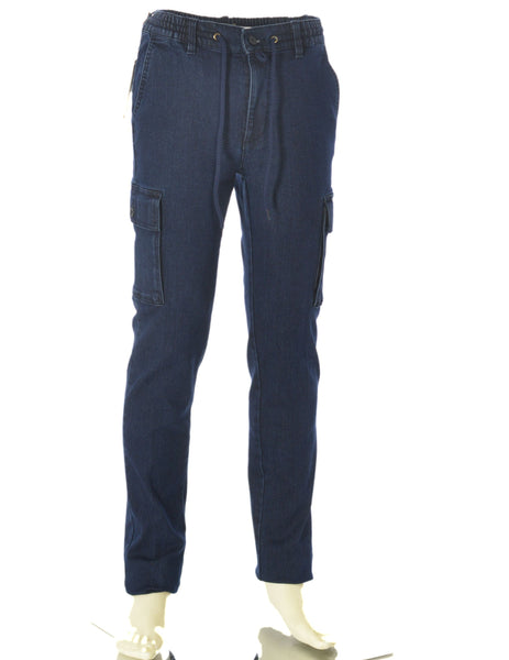 JEANS CARGO UOMO RAGAZZO TASCHE COULISSE ZIP BOTTONE SEA BARRIER ART.BAROLO71