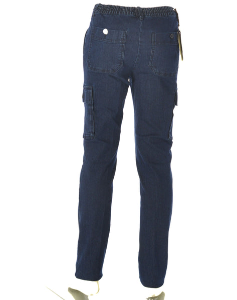 JEANS CARGO UOMO RAGAZZO TASCHE COULISSE ZIP BOTTONE SEA BARRIER ART.BAROLO71