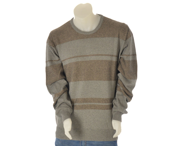 MAGLIONE UOMO GIROCOLLO POLSINI FASCIA RIGHE MARCA 20 TERZI ART.1050 80