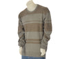 MAGLIONE UOMO GIROCOLLO POLSINI FASCIA RIGHE MARCA 20 TERZI ART.1050 80