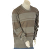 MAGLIONE UOMO GIROCOLLO POLSINI FASCIA RIGHE MARCA 20 TERZI ART.1050 80