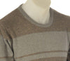 MAGLIONE UOMO GIROCOLLO POLSINI FASCIA RIGHE MARCA 20 TERZI ART.1050 80