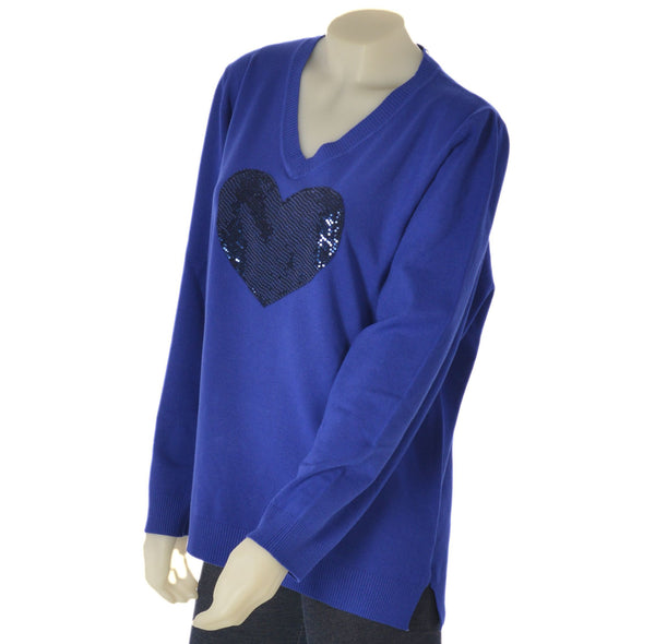 MAGLIONE DONNA RAGAZZA CURVY VISCOSA SCOLLO A V CUORE MARCA DOLCEMENTE ART.10