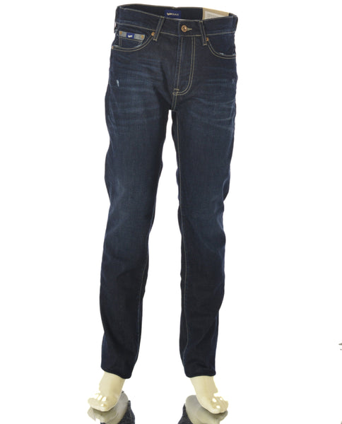 JEANS UOMO ZIP BOTTONE CINQUE TASCHE SCURO SLIM MARCA GAS ART.ALBERT