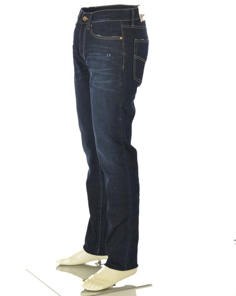 JEANS UOMO ZIP BOTTONE CINQUE TASCHE SCURO SLIM MARCA GAS ART.ALBERT
