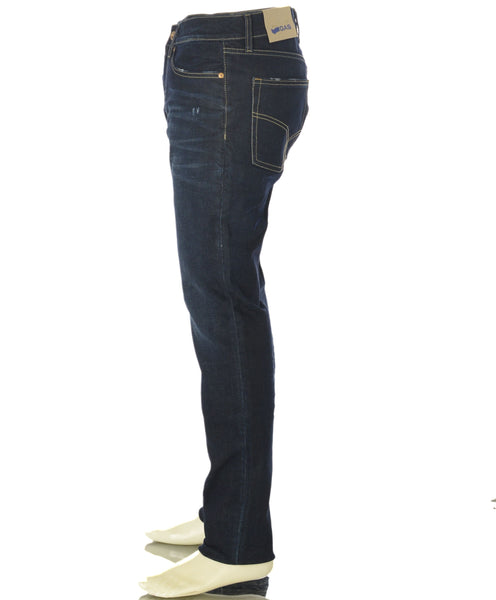 JEANS UOMO ZIP BOTTONE CINQUE TASCHE SCURO SLIM MARCA GAS ART.ALBERT