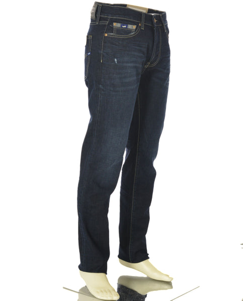 JEANS UOMO ZIP BOTTONE CINQUE TASCHE SCURO SLIM MARCA GAS ART.ALBERT