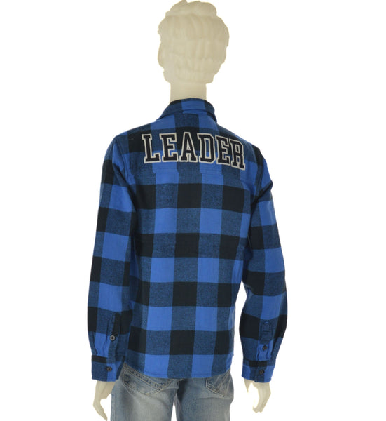 CAMICIA BAMBINO RAGAZZO FLANELLA QUADRI PURO COTONE MARCA LOSAN ART.22F3001AL