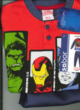 PIGIAMA BAMBINO SABOR AVENGERS MARVEL COTONE FELPATO ART 4612 B