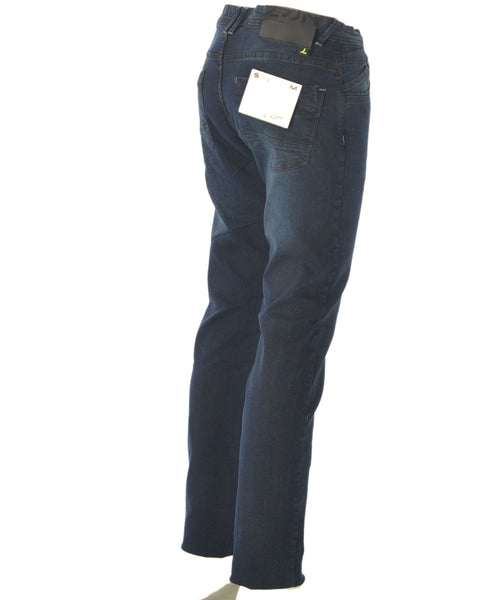JEANS UOMO ZIP BOTTONE CINQUE TASCHE SCURO REGOLARE MARCA LOSAN ART.22K-9004AL