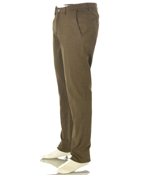 PANTALONI UOMO ZIP BOTTONE CINQUE TASCHE QUADRI MARCA SEA BARRIER ART.GENEPY-88