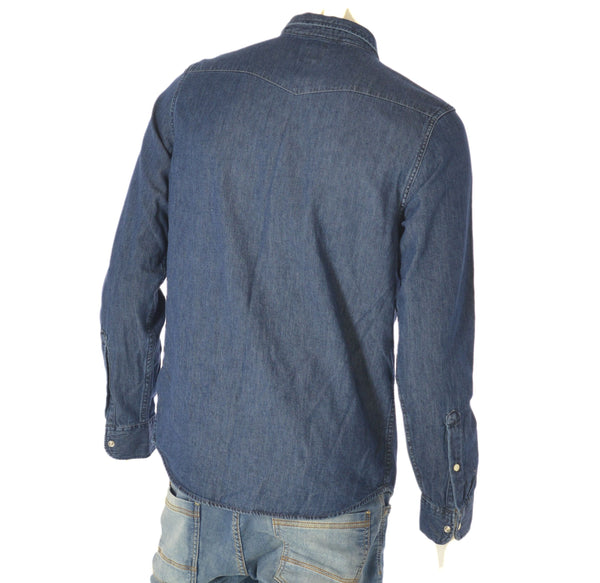 CAMICIA UOMO JEANS AUTOMATICI TASCHE REGULAR STONDATA MARCA LEE ART.L66WCUVK