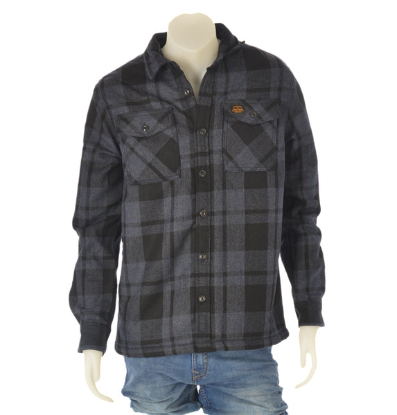 CAMICIA GIACCA UOMO BOTTONI FELPATA SCOZZESE MARCA SUPERDRY ART.M4010548A